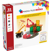 Magna-Tiles Builder toy set packaging with colorful design and toy images.