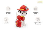 Tonies Paw Patrol Marshall red firefighter dog figurine with features highlighted around it