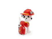 Marshall Paw Patrol Tonie figure in red firefighter uniform and helmet on green background