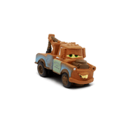Tow Mater character figurine from Disney Cars with orange and blue coloring on white background