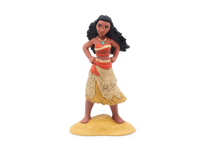Tonie Disney Moana figurine standing on sandy base with traditional Polynesian outfit