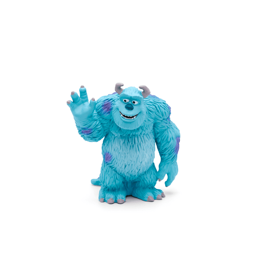 Blue furry Sulley Tonie figure from Disney Monsters Inc with waving pose