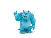 Blue furry Sulley character Tonie figure from Disney Monsters Inc on plain background