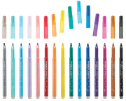 OOLY Rainbow Sparkle glitter markers set of 24 shown uncapped on black background