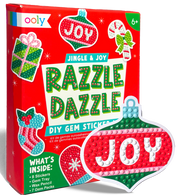 OOLY Jingle & Joy Razzle Dazzle DIY gem sticker kit on red holiday packaging