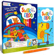 OOLY Switch-Eroo Color-Changing Activity Kit with markers, stickers, and coloring book