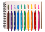 OOLY Switch-eroo color-changing dual-tip markers set of 11 displayed on spiral sketchbook