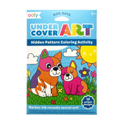 OOLY Under Cover Art Dog Days hidden pattern coloring book with cute dogs on cover