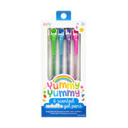 OOLY Yummy Yummy scented metallic gel pens set of 6 in colorful packaging