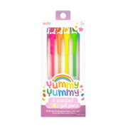 OOLY Yummy Yummy 6 scented neon gel pens in colorful packaging