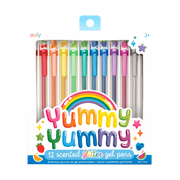 OOLY Yummy Yummy 12 scented glitter gel pens set in colorful rainbow packaging
