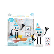 Glo Pals Party Pal water-activated light-up sensory toy with white character and ice cubes in packaging