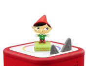 Tonie figurine of Pinocchio character on red Toniebox audio player device