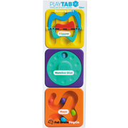 PlayTab educational toy set with 3 colorful tiles on white background.