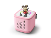 Pink TonieBox 2 with playtime puppy character on top against white background
