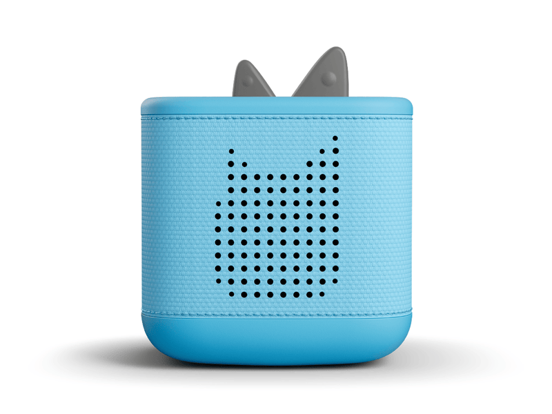 Blue TonieBox 2 Starter Set with puppy ear design on white background