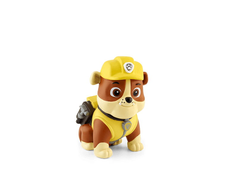 Tonies Paw Patrol Rubble character figurine in yellow construction outfit with hard hat