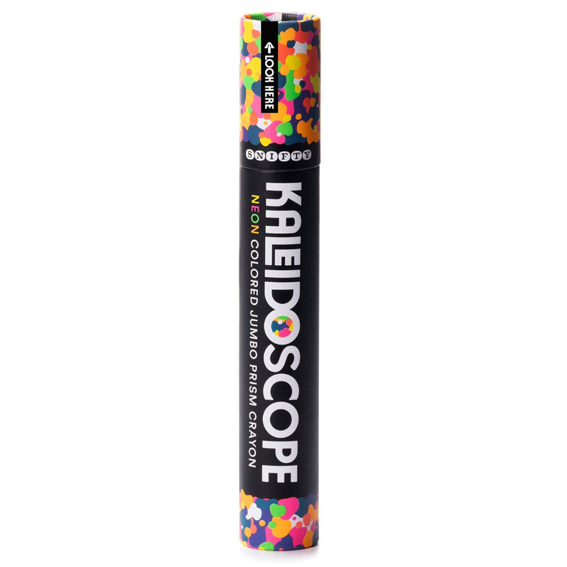 Snifty Kaleidoscope Neon Colored Jumbo Prism Crayon in colorful tube packaging