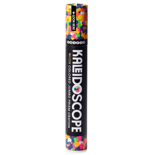 Snifty Kaleidoscope Neon Colored Jumbo Prism Crayon in colorful tube packaging