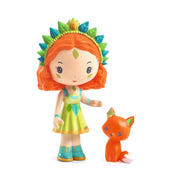 Djeco Tinyly Sylvia forest fairy figure with orange fox companion toy set