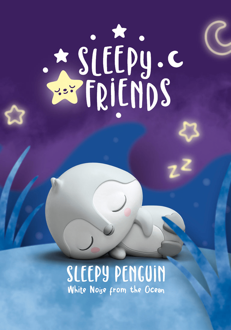Sleepy Friends Sleepy Penguin Tonie figure with white noise ocean sounds promotional image