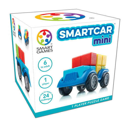 SmartGames SmartCar mini packaging on a white background.