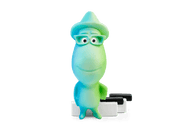 Blue-green Tonie Disney Soul character figure with glasses on white base