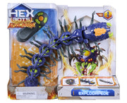 HEX Bots Exploding Centipede RC in retail packaging showing included remote and play modes