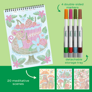 FlowArt Trace-By-Line Woodland Whimsy set with markers, coloring pad and example artwork