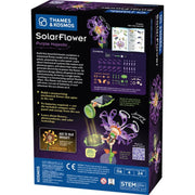 Back of Box for Thames & Kosmos Solar Flower kit packaging on a white background.