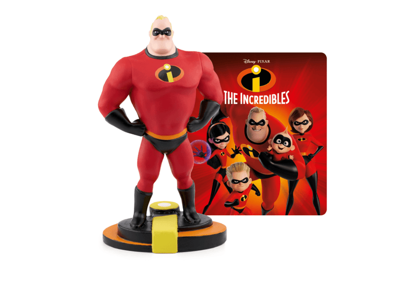 Tonie Disney The Incredibles figurine with packaging card showing family characters