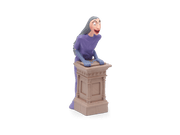 Tonie figurine of witch character in purple clothing on decorative pedestal base