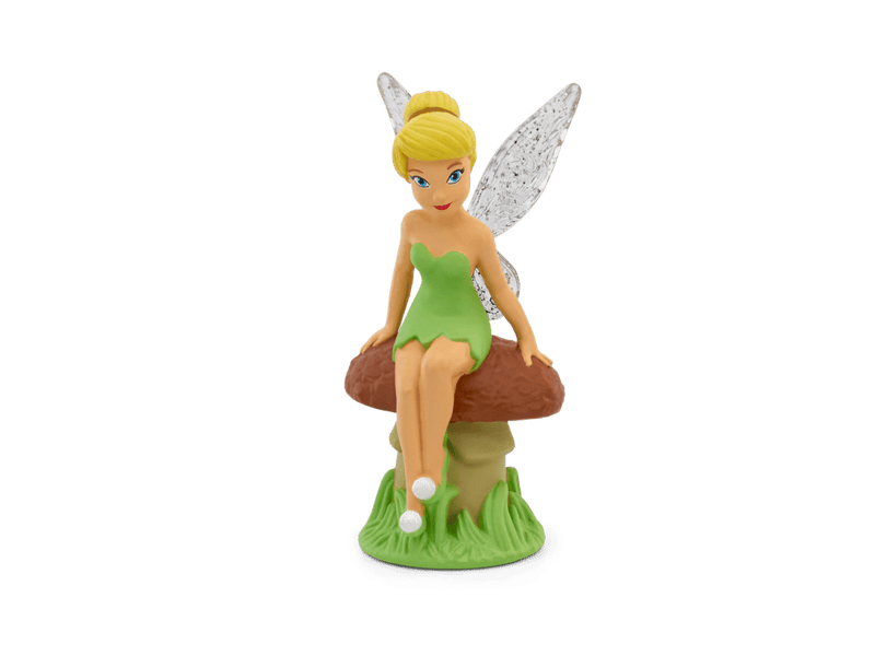 Tinker Bell Tonie figurine sitting on mushroom with transparent wings and green dress