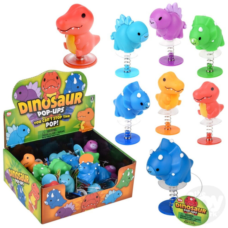 Press and pop a pocket-size dinosaur s a gain and again for quick cause-and-effect fidget fun; each of the 6 multi-colored dinos are sold individually and assorted.