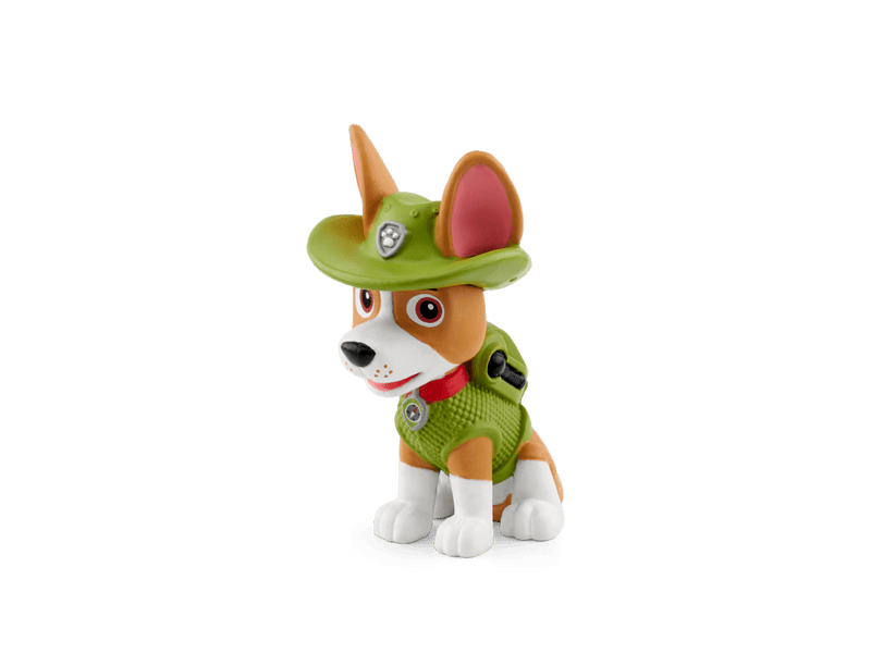 Tonie Paw Patrol Tracker figurine in green ranger outfit on plain background