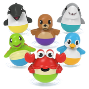 Tub .Works Tub Bobbers bath toy set with colorful floating ocean animals