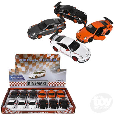 5-inch diecast 2010 Porsche 911 GT3 RS toy cars in multiple colors with display box