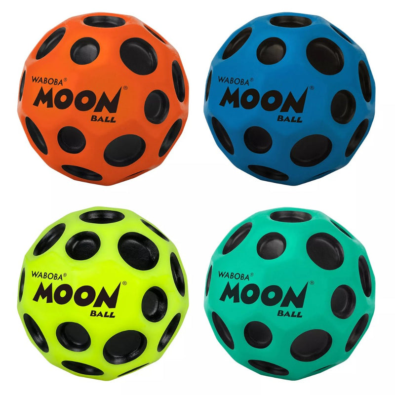 Waboba Moon Ball in vibrant colors on a white background