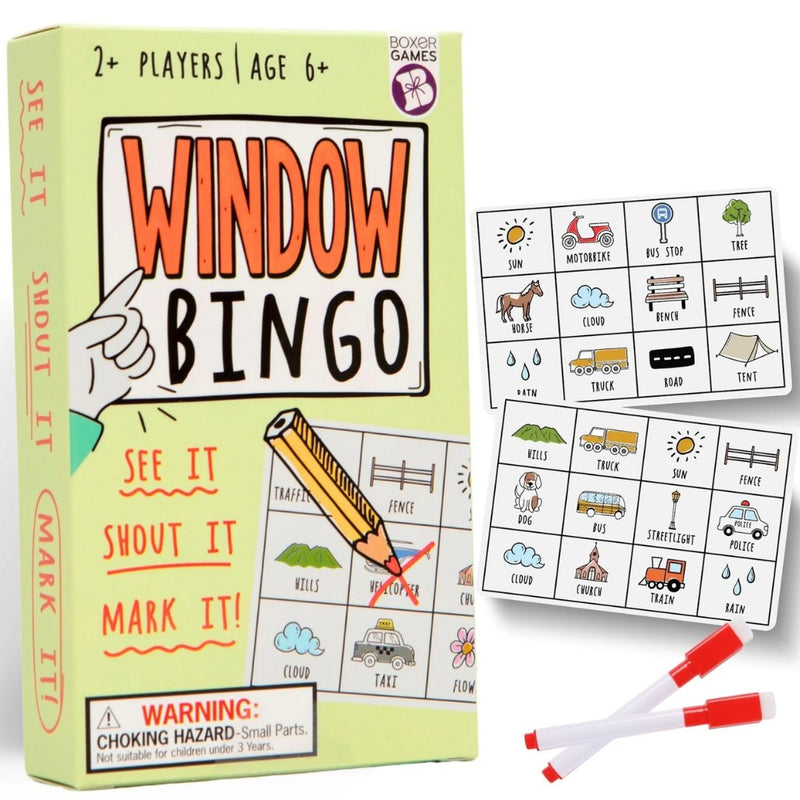 Window Bingo Road Trip Game