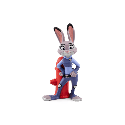 Judy Hopps Tonie figurine from Disney Zootopia in police uniform on white background