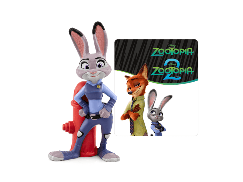 Tonie Disney Zootopia figurine with Judy Hopps character and product packaging on white background