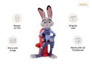 Judy Hopps Tonie figure from Disney Zootopia with feature callouts on white background