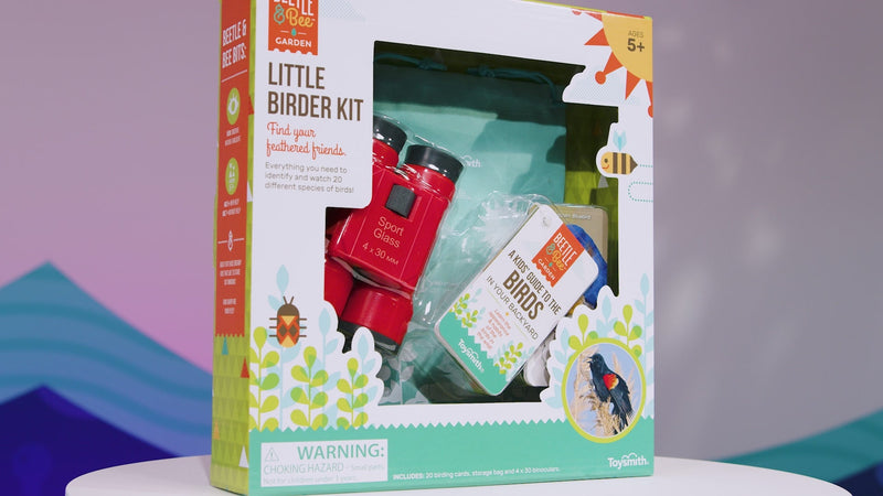 Little Bee Garden Little Birder Kit with binoculars and bird guide book