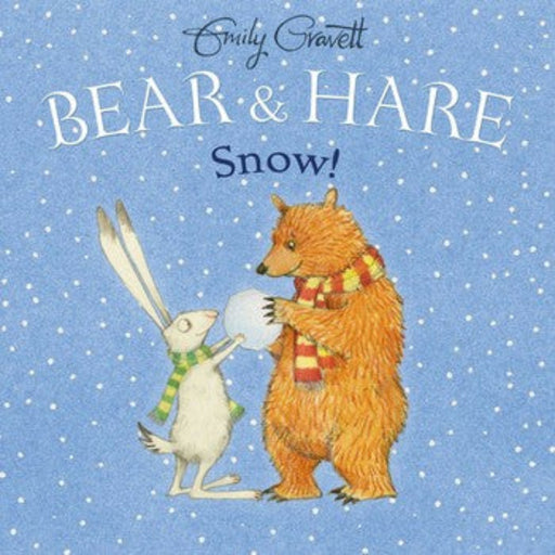 Bear & Hare Snow book cover showing bear and hare characters in winter scene.