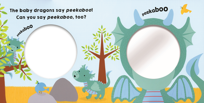 Baby Dragons interactive children's book with peek-a-boo holes and cute dragon characters