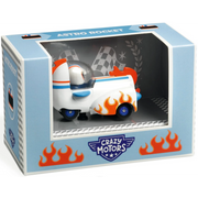DJECO Crazy Motors Astro Rocket toy car in retail packaging box