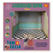 Cardboard Room Kitchen playset with Sam & Julia mouse characters