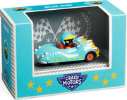 DJECO Crazy Motors Blue Gun racing car toy in original packaging box