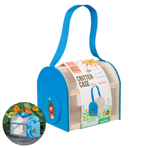 Blue ToySmith Critter Case with mesh viewing windows and carrying handle