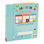 Floss & Rock Learn to Draw construction themed spiral bound drawing kit with step-by-step cards